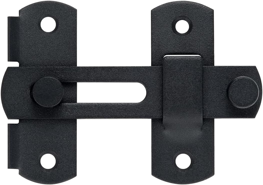 Stainless Steel Barn Sliding Door Lock Set - Matte Black, Rust-Resistant, Versatile Fit for Home & Office Security-image-22