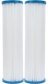 Whole House Pleated Sediment Filter Cartridge, 10x2.5 Inch, Pack of 2, Replacement Cartridge for Universal 10 inch RO System, W50PE, WFPFC3002, SPC-25-1050, FM-50-975, 801-50, WB-50W
