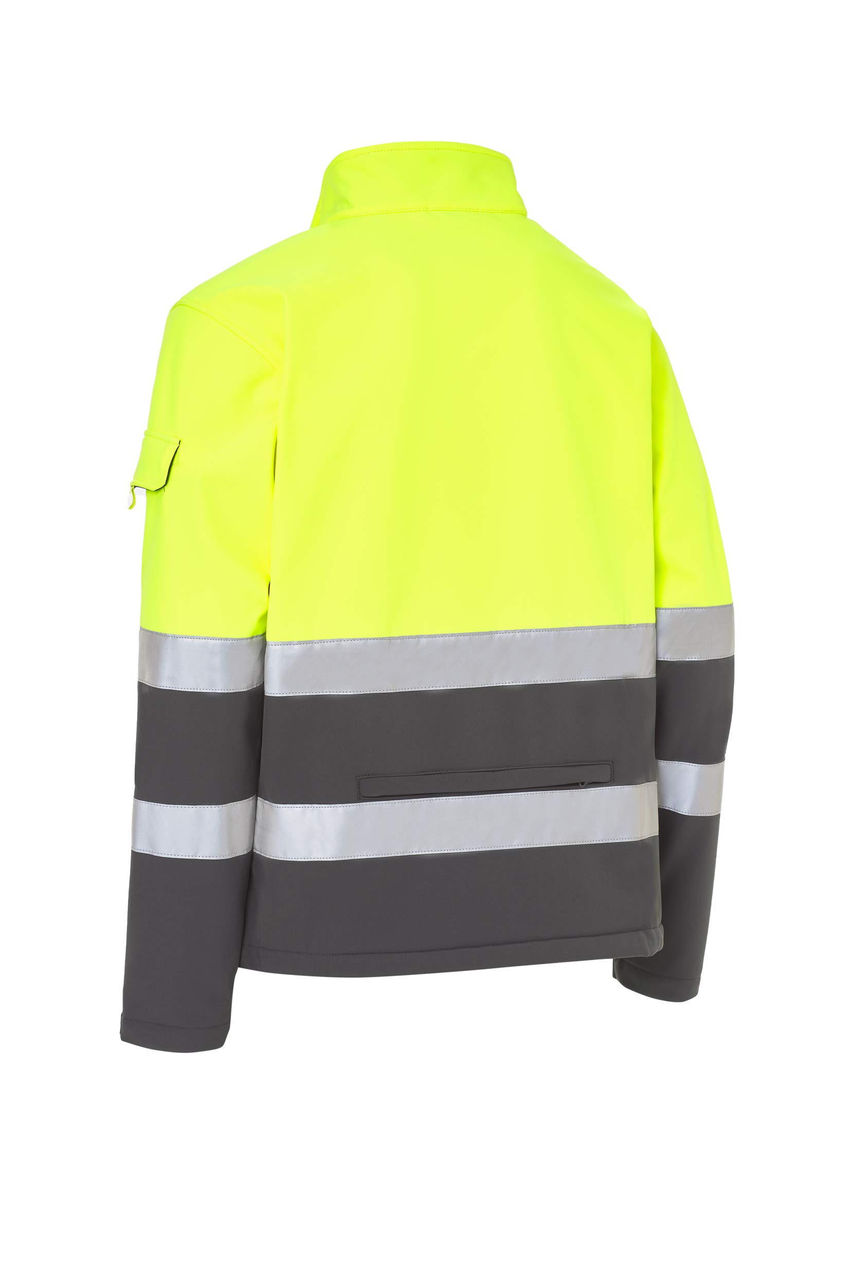 Chaqueta De Trabajo Reflectante Softshell Alta Visibilidad de Hombre Profesional. Ref: 4756