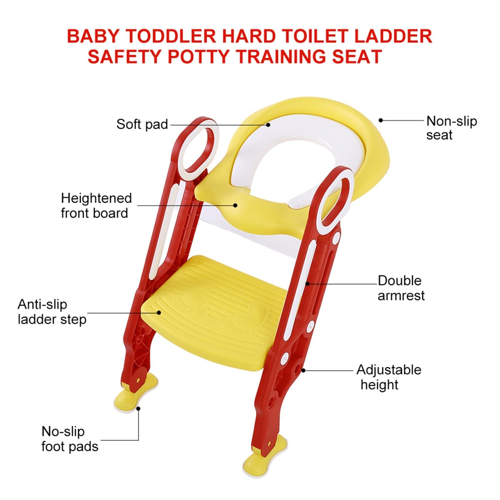 Kinder Toilettensitz, höhenverstellbar Töpfchentrainer Kinder-WC mit rutschfesten Füße Kinder WC Sitz Töpfchen Trainingssitz für Training Babyform die Gewohnheit der unabhängigen Toilette