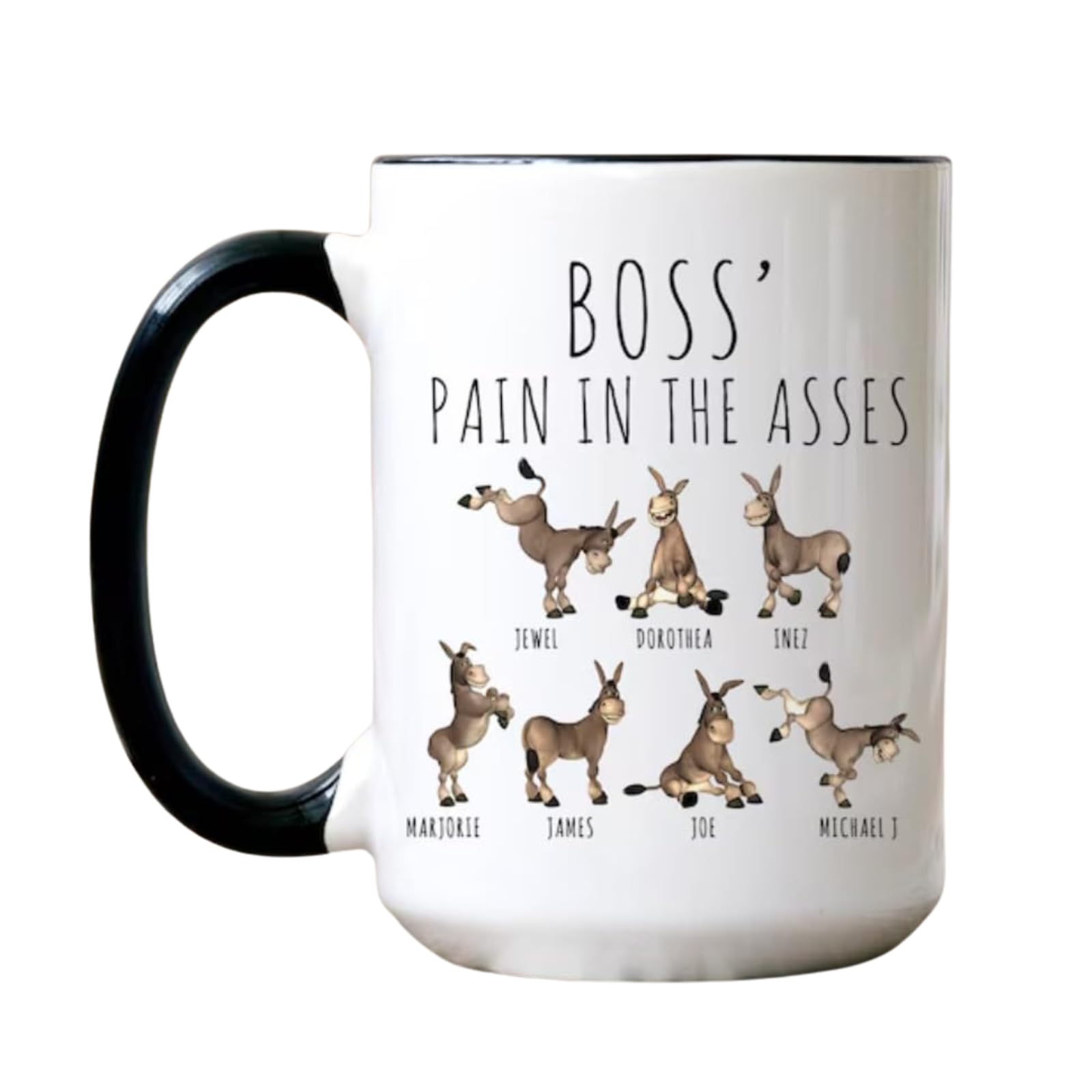 Personalized Boss' Pain In The Asses Mugs, Custom Coffee Cup For Boss Funny, Best Gift For Men, Appreciation Gifts : Home & Kitchen