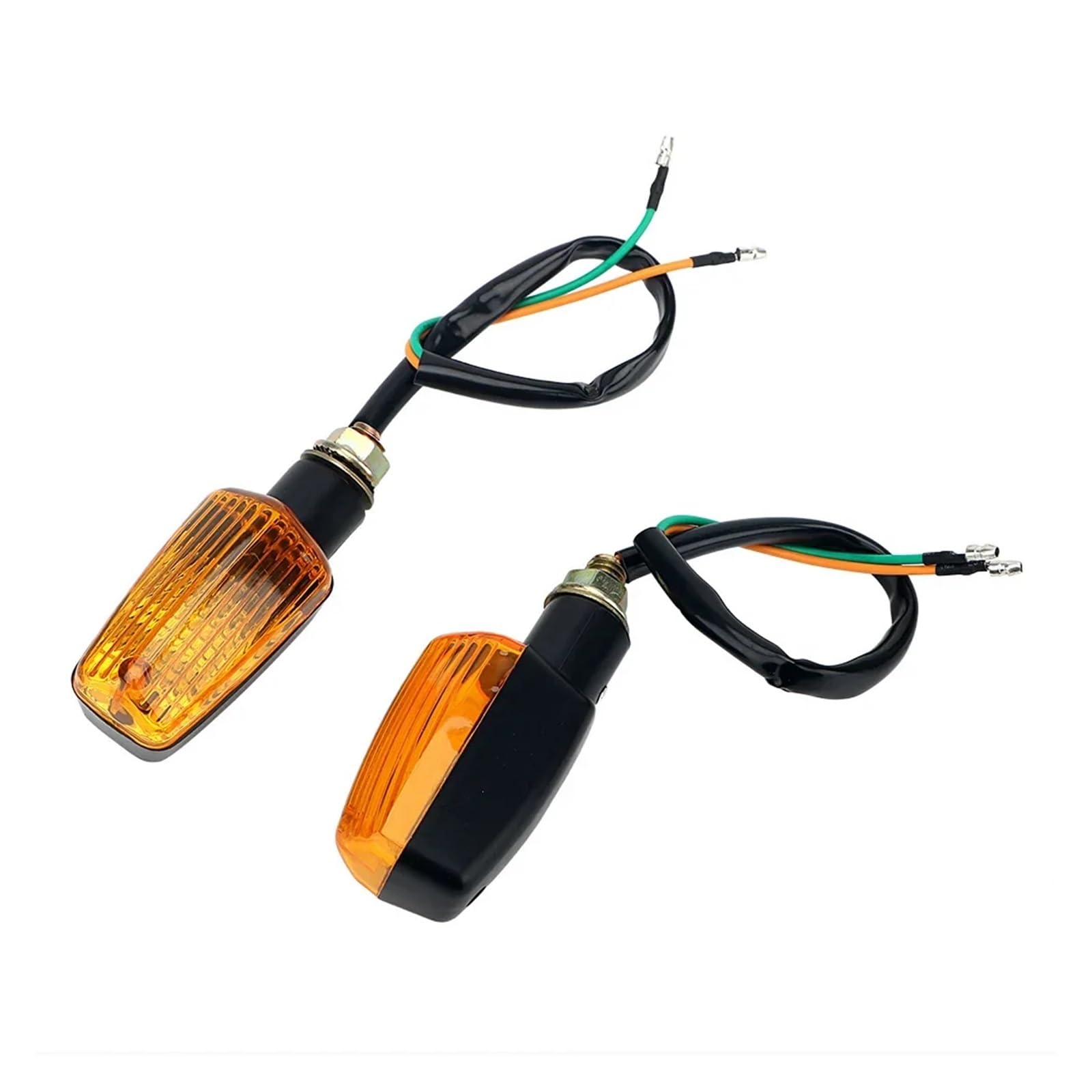 Indicatori di direzione universali per Moto, 12V CC, Luce Ambra, 8W, 2 Pezzi | Plastica ABS Resistente, Luce Ambra Brillante, compatibilità Universale con Gli indicatori di direzione delle Moto.