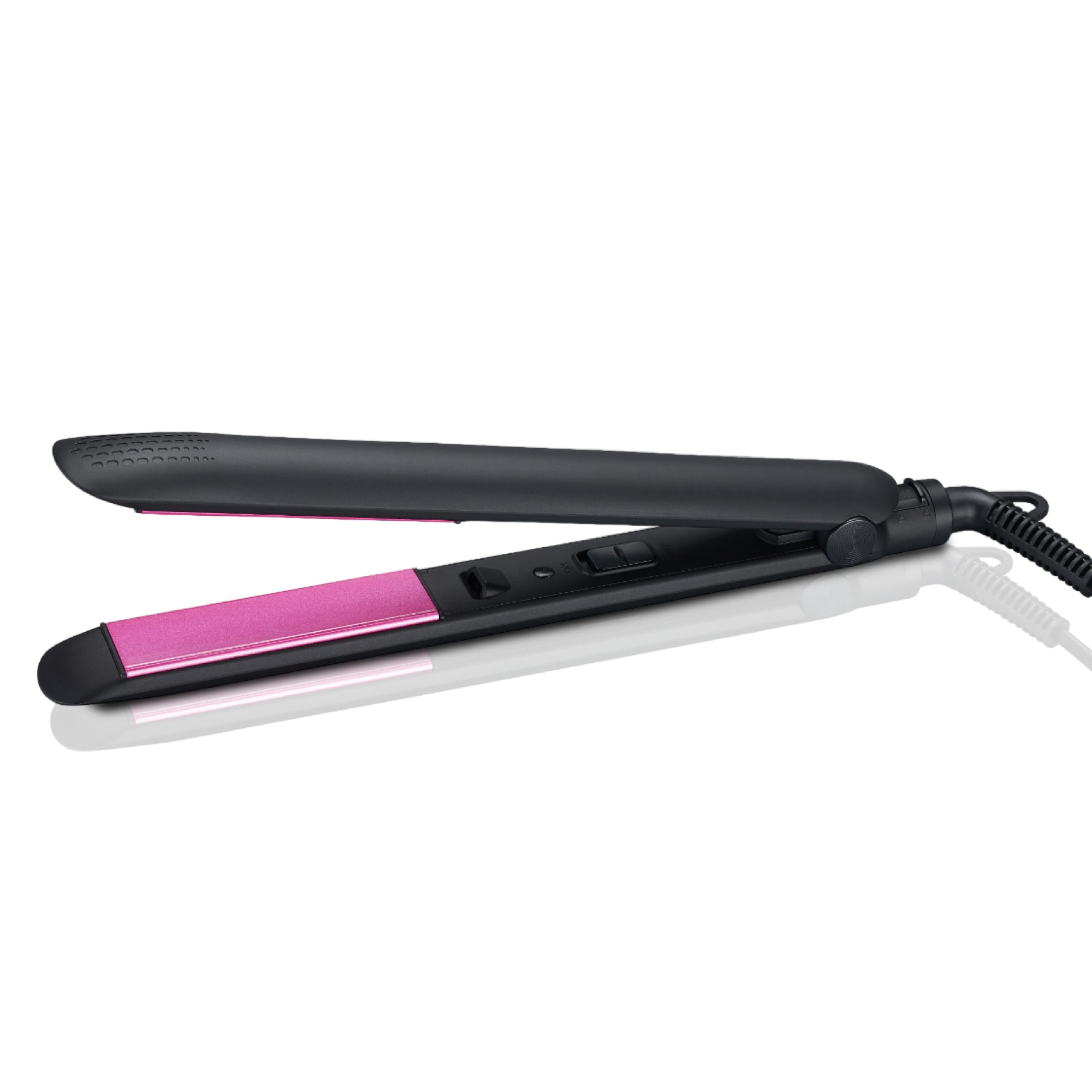 nexlevHair Styling Straightener & Curler| 2 in 1 Hair Styler| 200°C in 30 Seconds| Long Ceramic Floating Plates| Rounded Body for Curls| Plate Lock| Portable HS-01, Hair Straightener Tong - Black