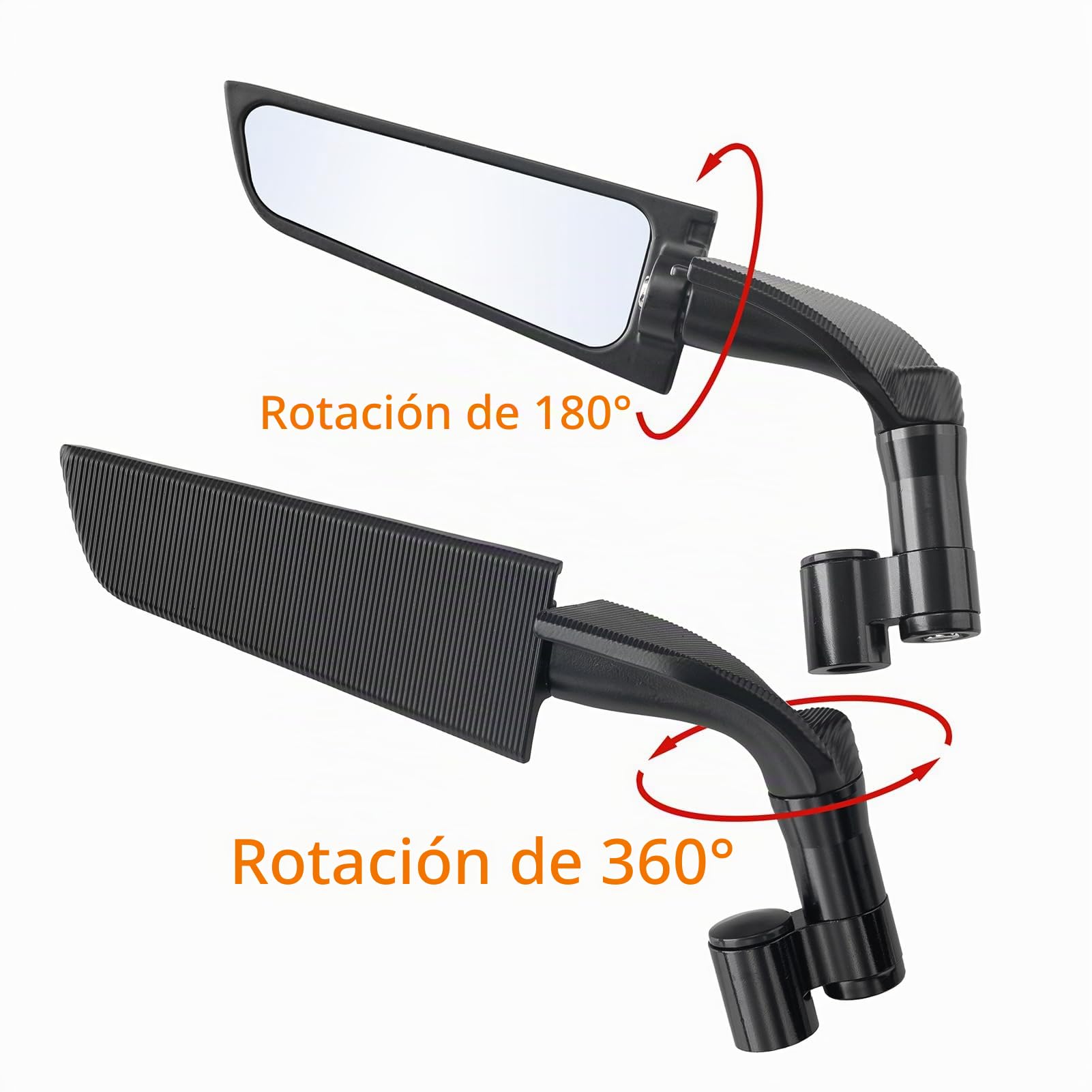 Xintre Racing - Espejos laterales de motocicleta universales de 10 mm y 8 mm, compatible con Honda Yamaha Kawasaki Z400 Z650 Z900 Suzuki Duke 1290 Super Duke R Evo ABS 390 Street Bike