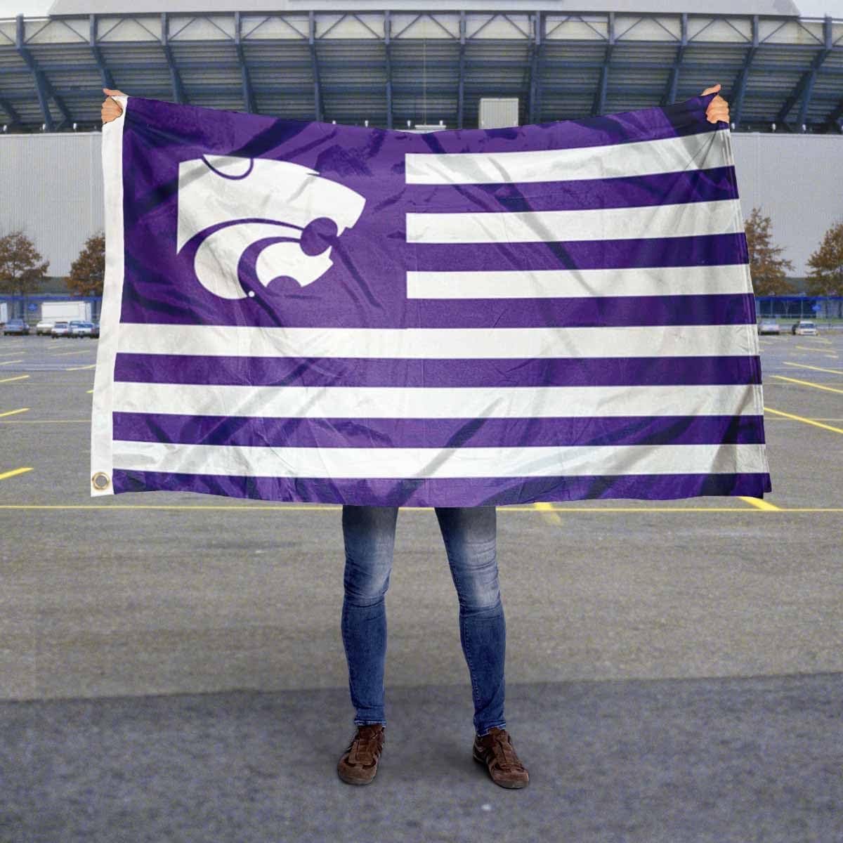 Kansas State Wildcats Stars and Stripes Nation Flag