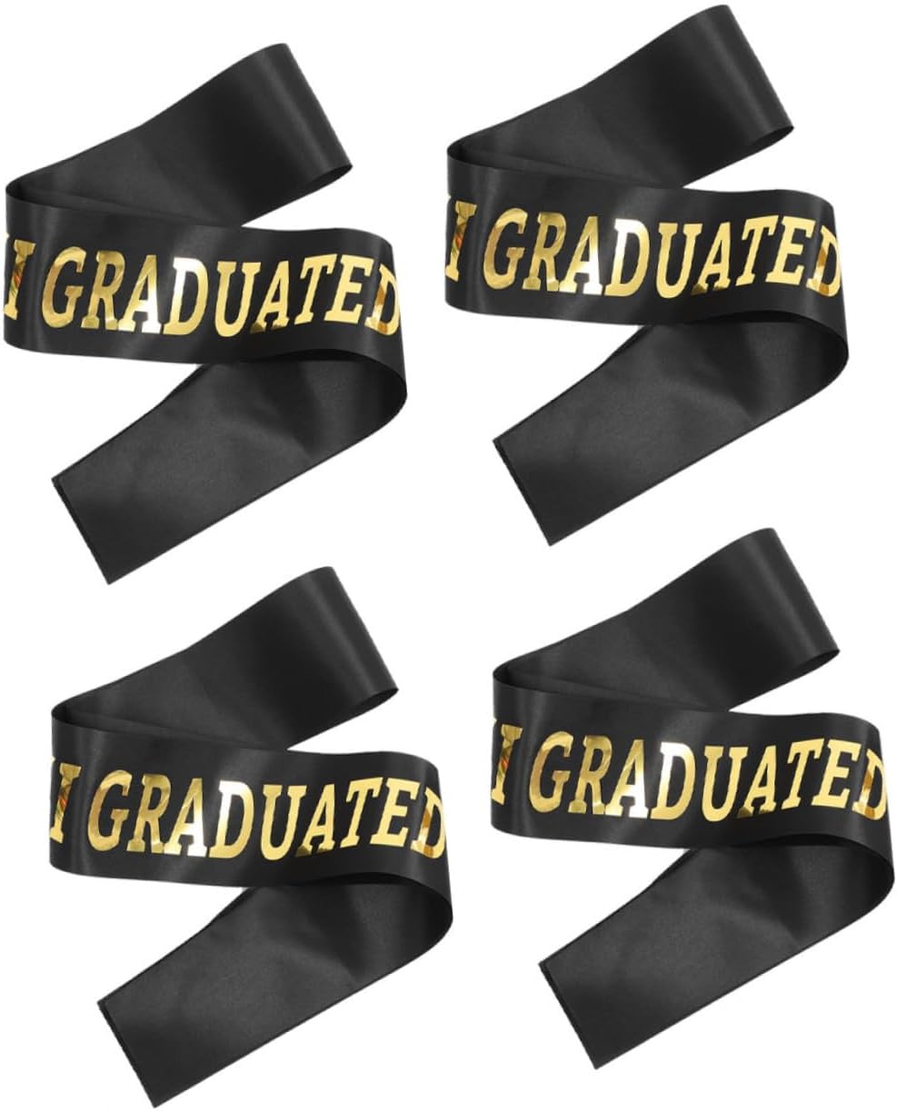 4pcs Graduation Sash for Class of Elegant Shoulder Ribbon for Graduation Party Versatile Etiquette Belt for Formal Informal Events