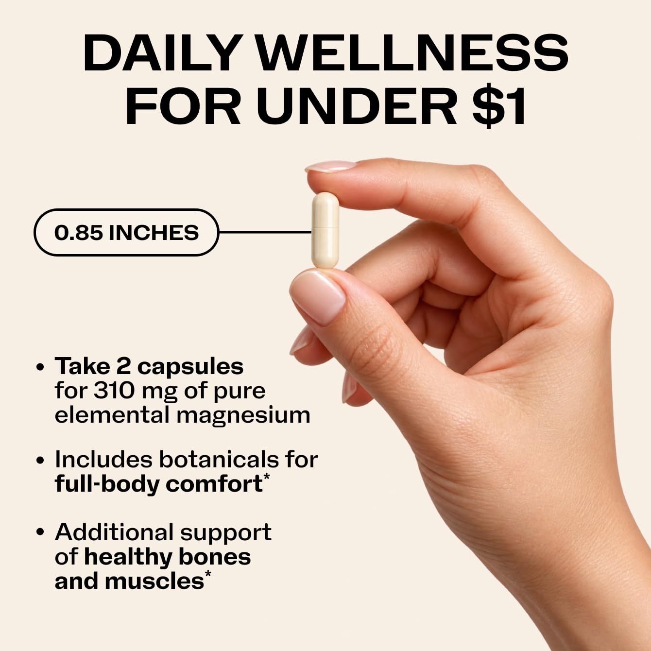Magnesium 310mg, Brain Body Comfort*, with Turmeric & Ginger, 1 Mo Supply — Amazon image 5