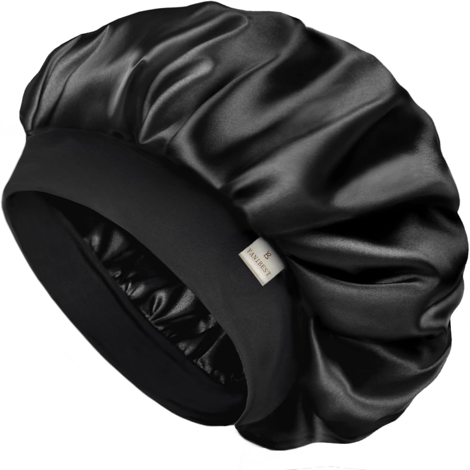 Product image of YANIBEST Silk Bonnet for Men Women Hair Bonnet for Sleeping Double Layer Satin Bonnet for Natural Curly Hair Unisex Sleep Cap