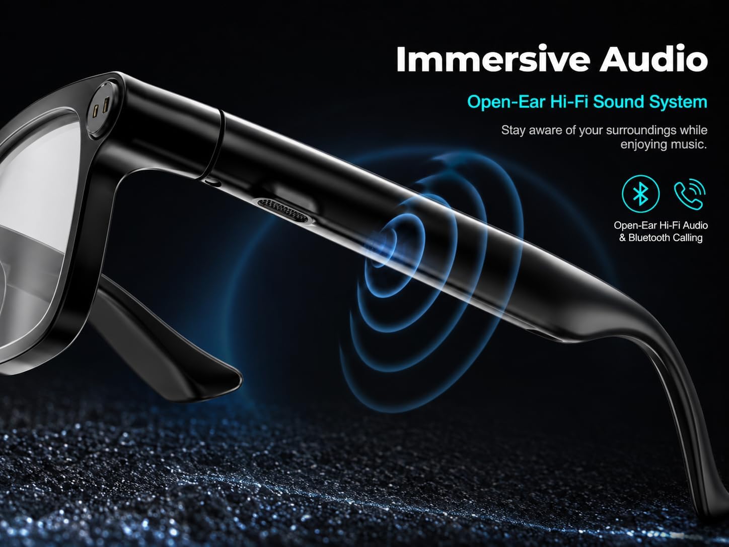 AI Smart Glasses with Camera, AI Voice Assistant with ChatGPT