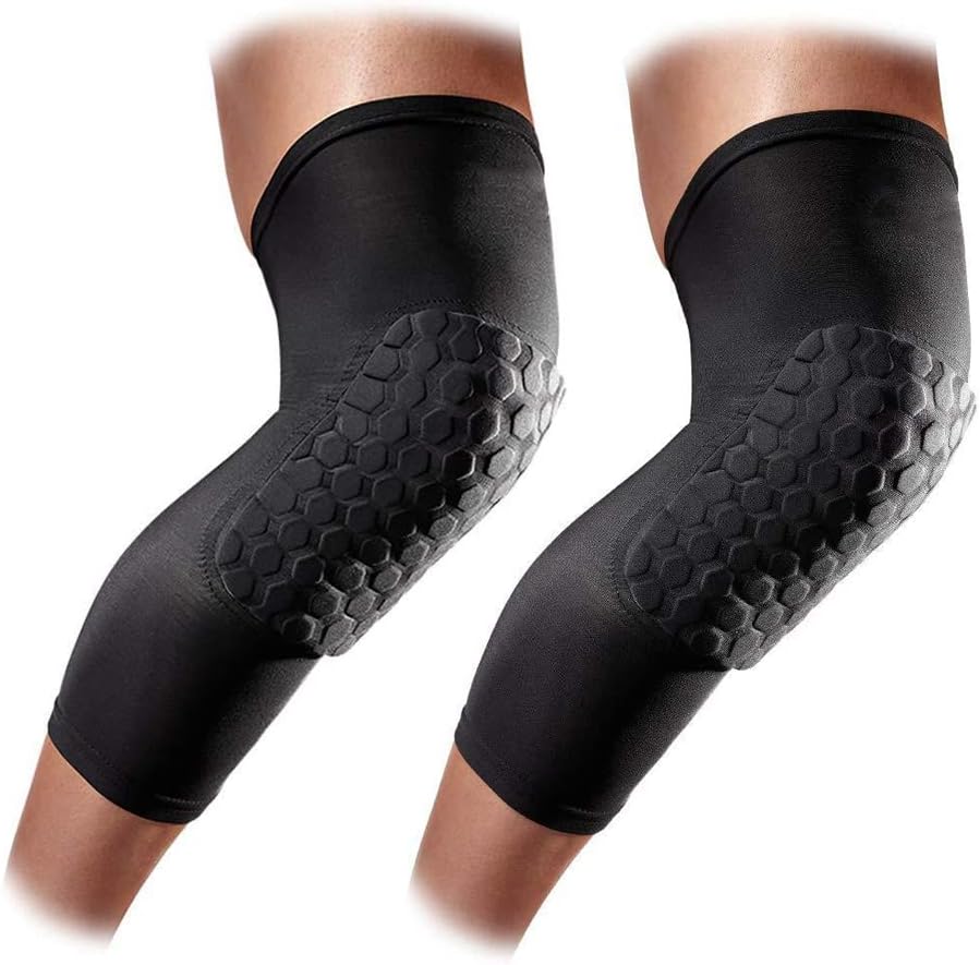 Laiiqi Compression Knee Pads Leg Sleeve, Hex Knee Pads for Basketball