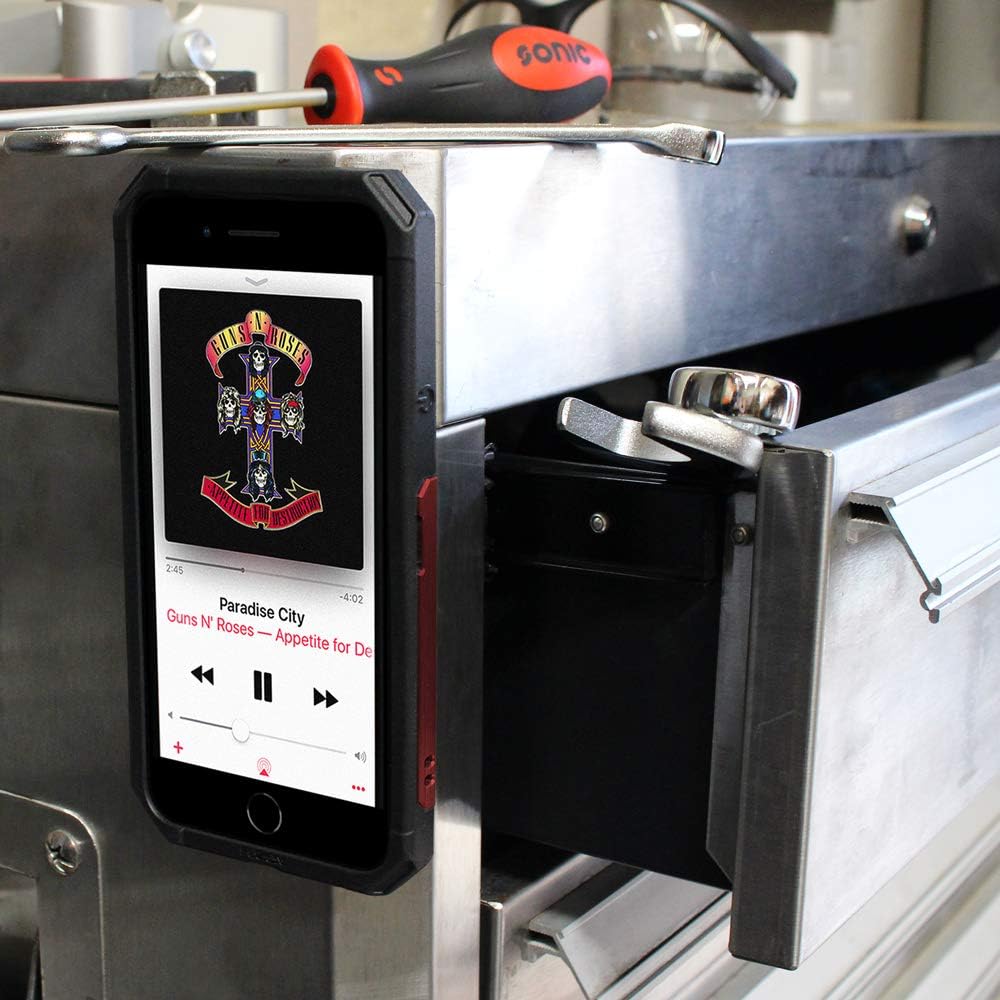 Buy 1 get 1 🔥 Rokform Fuzion Pro Series [iPhone 8/7/6/6s PLUS] Protective Aluminum & Carbon Fiber Magnetic case with Twist Lock  (Red)