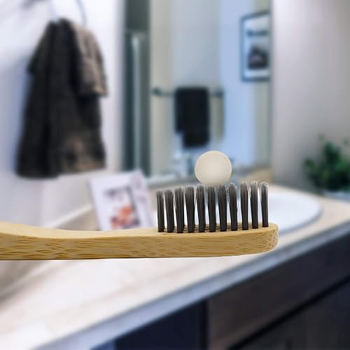 Miniatura 7 de Tabletas de pasta de dientes cero residuos con flúor, tabletas de pasta de dientes de viaje para dientes sanos y aliento fresco, 60 pestañas