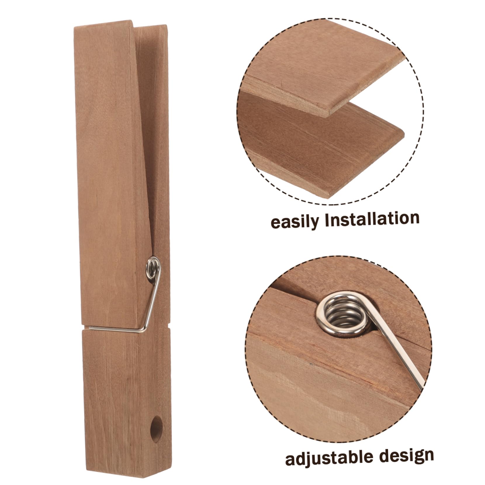 PRETYZOOM 5 Stück Große Starke Griffe Aus Holz Bastelklammern Robuster Handtuchhalter Für Den Heimgebrauch