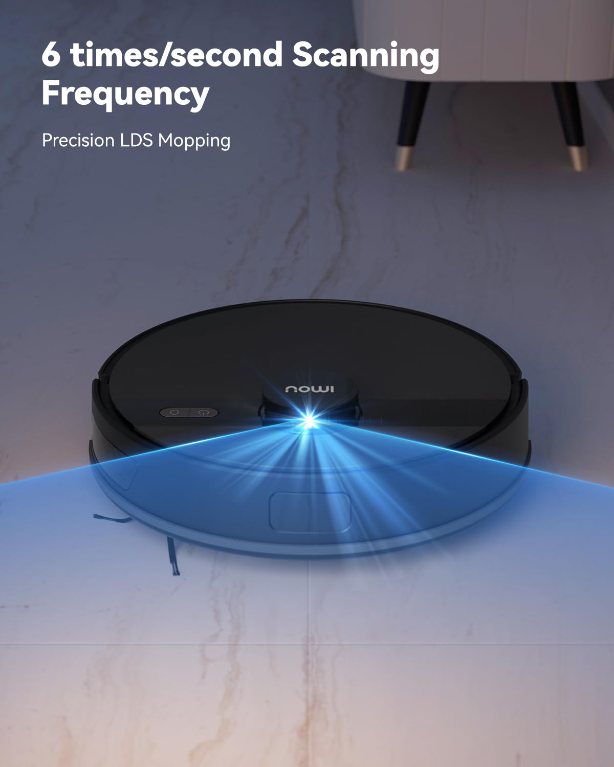 Imou Robot aspirapolvere 4500Pa RV1L aspirapolvere robot 2 in 1, ricarica automatica da 3200mAh, Navigazione LiDAR, APP
