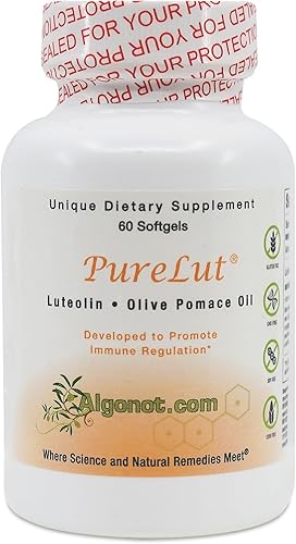 Miniatura 2 de PureLut luteolina liposomal pura, 60 cápsulas blandas, paquete de 4, combinación patentada de luteolina pura en aceite de orujo de oliva. Para apoyo