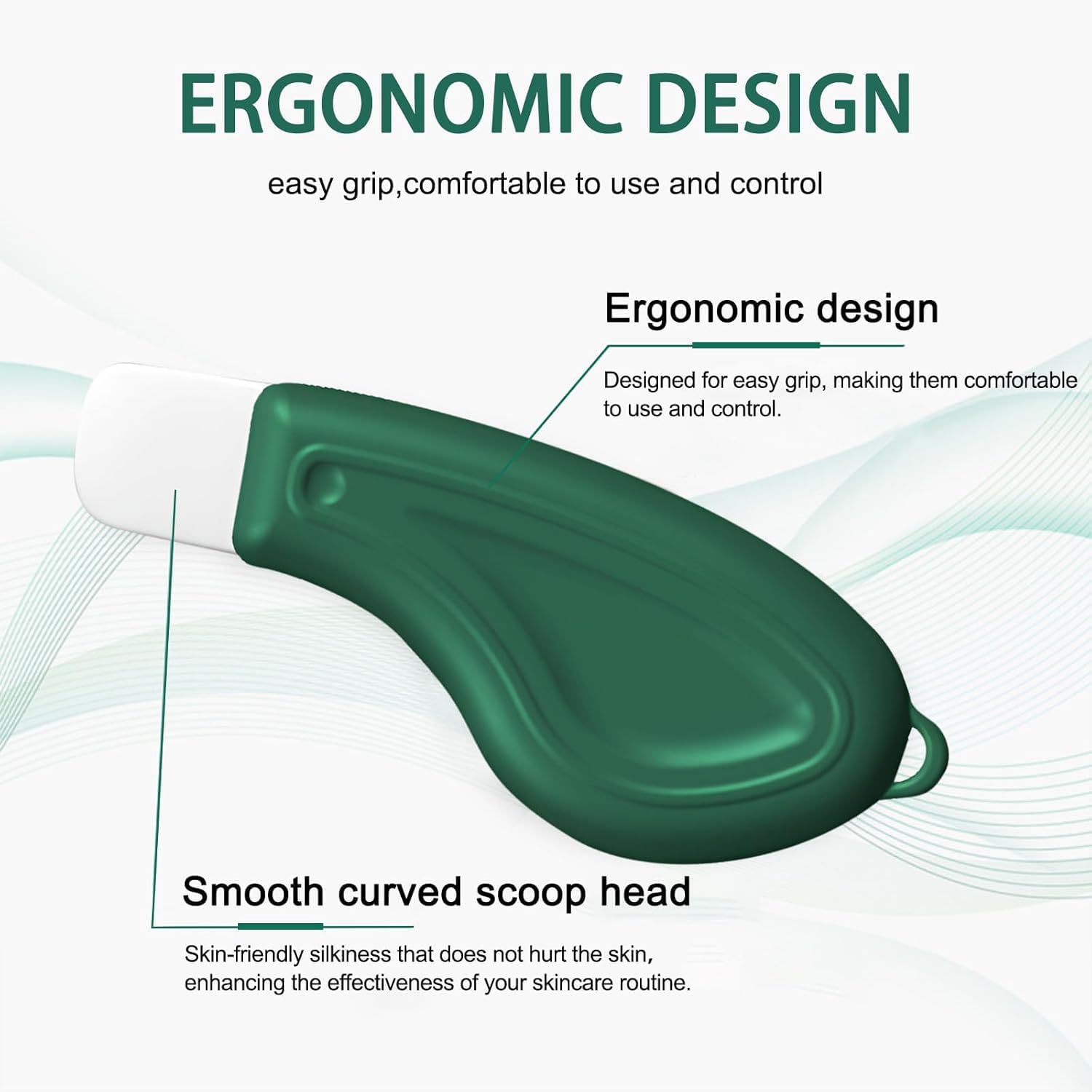 2 Pcs Blackhead Remover Tool, Silicone Face Scraper for Deep Cleansing, Skin Spatula Pore Cleaner, Nose Blackhead Scraper, Skin Scrubber Face Spatula for Men and Women (Green)