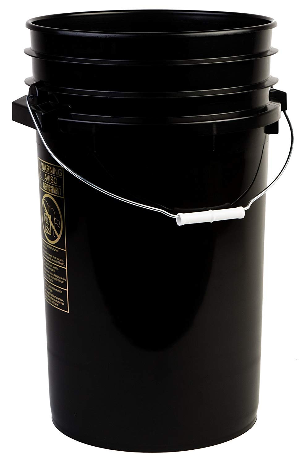Hudson Exchange Premium 7 Gallon Bucket with Gamma Seal Lid, HDPE, Black