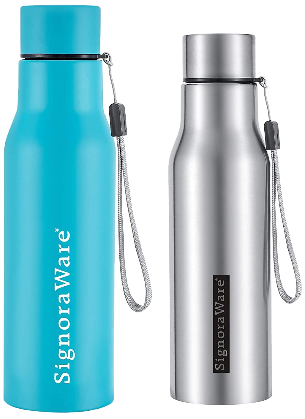 Signoraware Blaze Single Walled Stainless Steel Fridge Water Bottle, 750 ml, Blue + Signoraware Blaze Single Walled Stainless Steel Fridge Water Bottle, 750 ml, Silver (B08J56BZ8P) Amazon Price History, Amazon Price Tracker