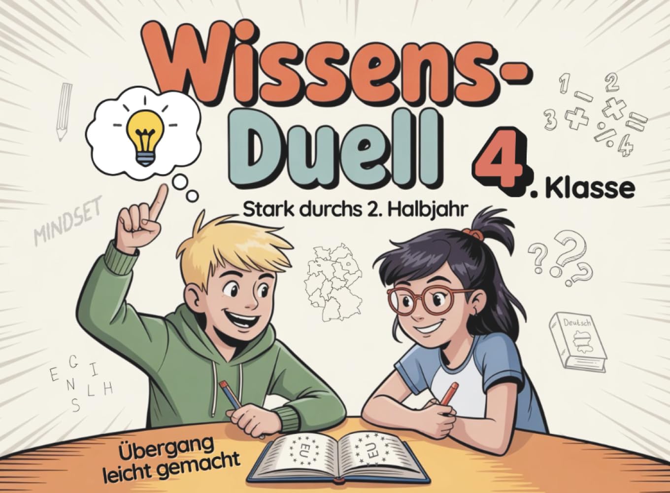 Wissens-Duell-Buch 4. Klasse: Mathe, Deutsch, Englisch, Wissen & Rätsel - spielerisch wiederholen im 2. Halbjahr