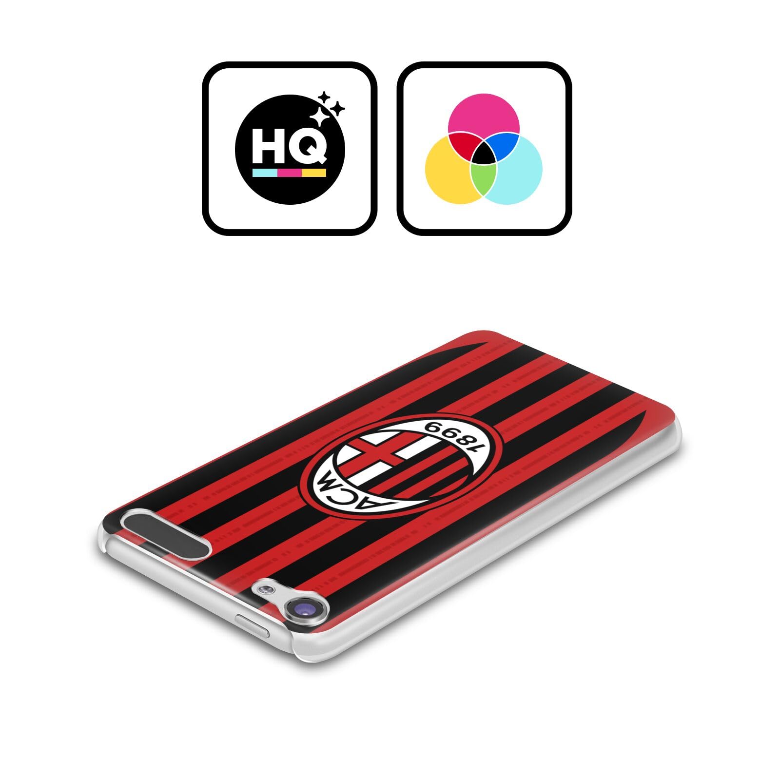 Head Case Designs Officially Licensed AC Milan Home 2024/25 Crest Kit Hard Back Case Compatible with Apple iPod Touch 5G 5th Gen