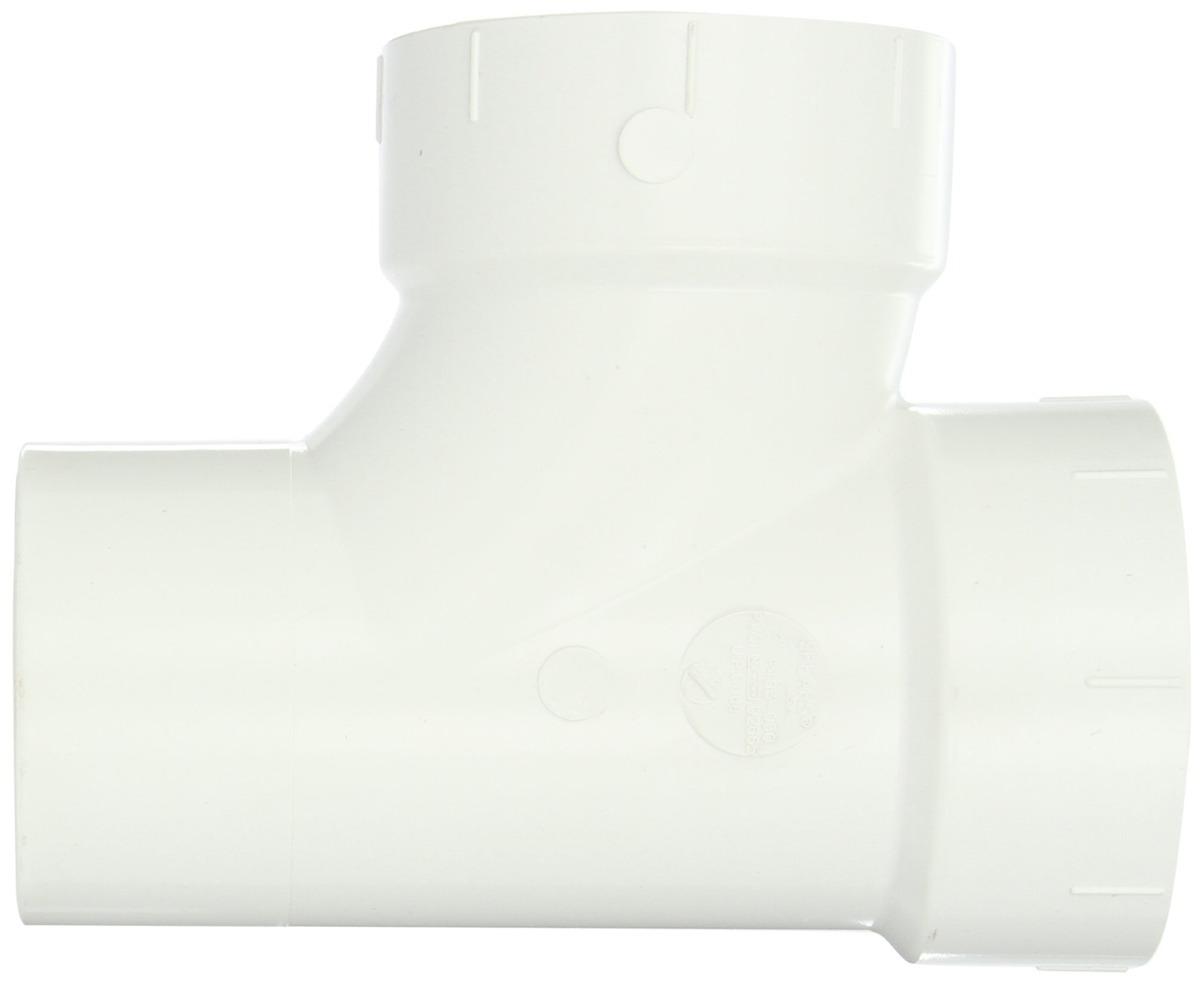 Spears P403 Series PVC DWV Pipe Fitting, Sanitary Tee, 3