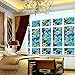 Ablave Stained Glass Window Film Decorative Privacy Window Film Frosted Window Film Window Clings No-Glue Self Static Cling for Home Bedroom Bathroom Kitchen Office 17.7