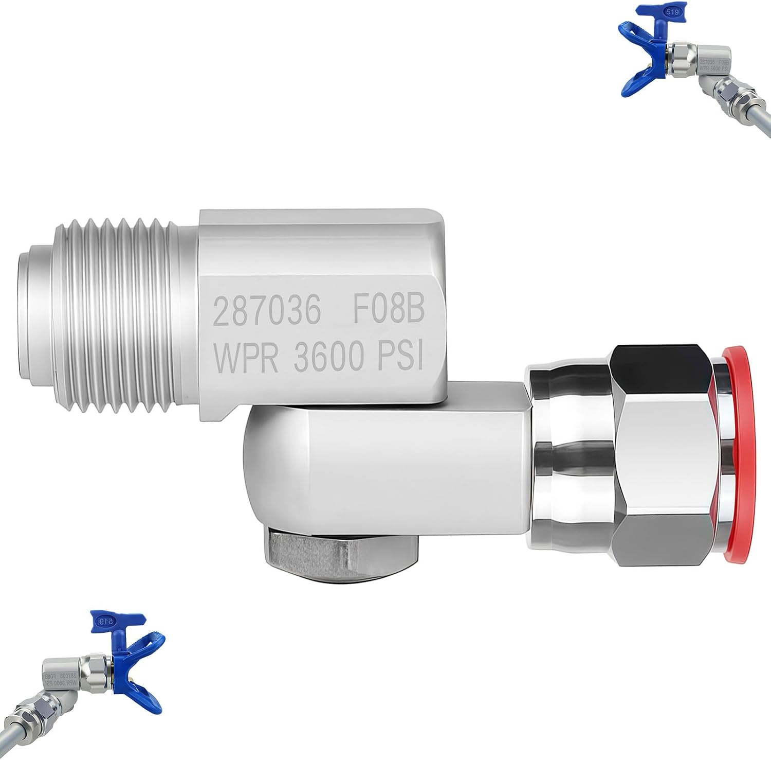 235486 7/8" Thread 180° Rotation for Graco Airless Spray Gun Swivel Joint | For Wagner Titan Airless Paint Sprayer Gun Accessories | Upgrade Adjustable 3600PSI Maximum Pressure | Leak Resistant