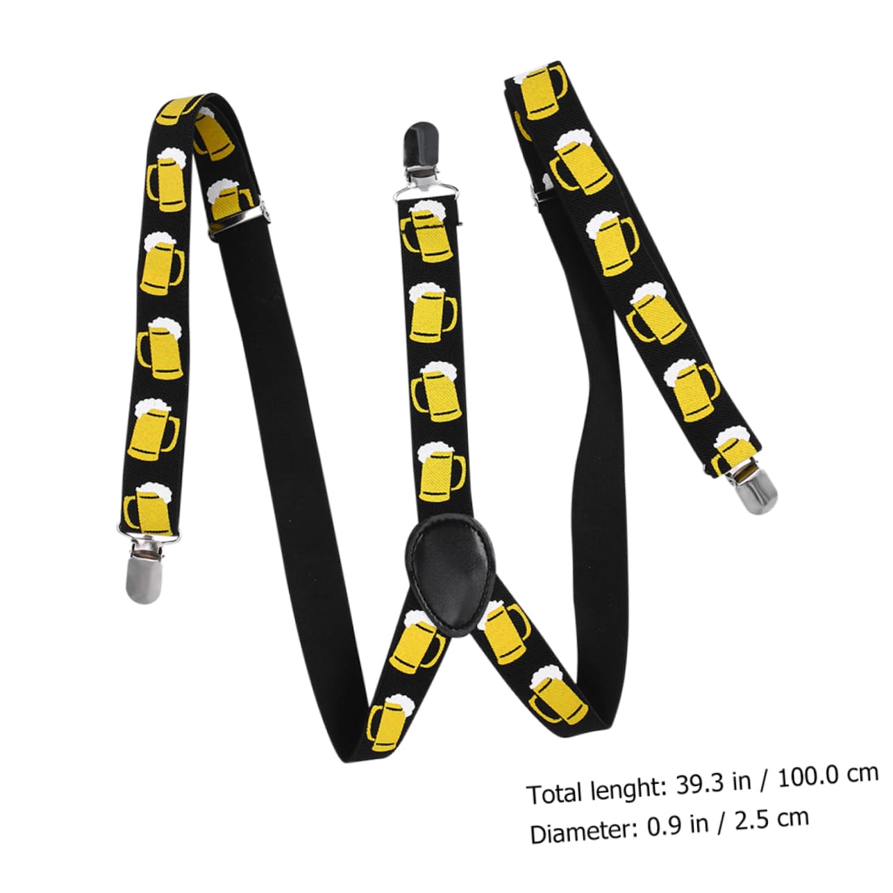 Veemoon 2Pcs Beer Printing Suspenders Strap Wide Shoulder Girdle for Parties Birthdays Daily Wear Comfortable and Durable Design