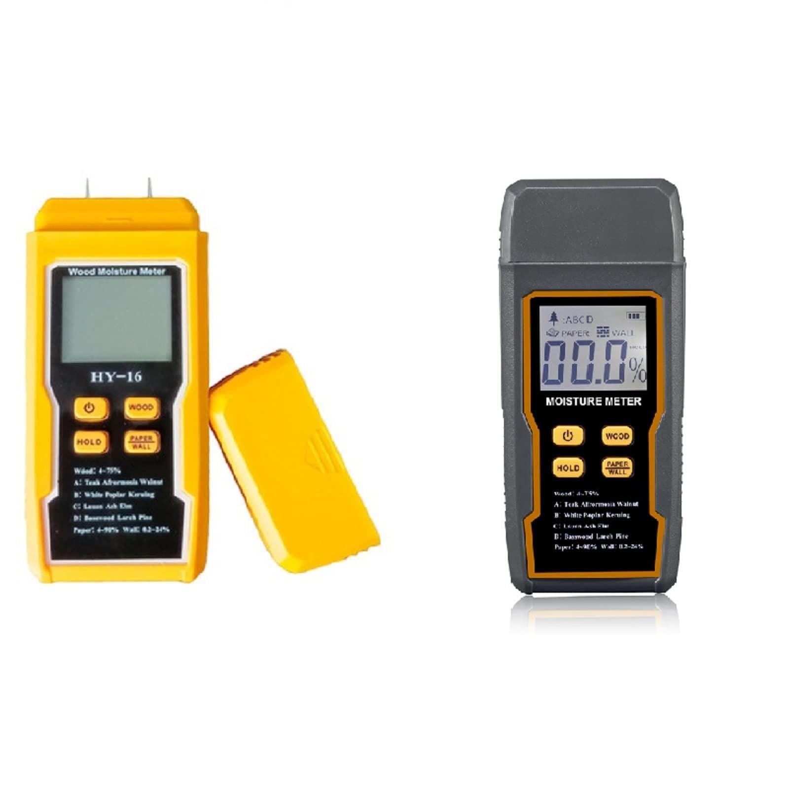 Buxuaaaa Wood Meter Pin-Type Wood Humidity Detector Digital Water Leak Tester With Backlit Lcd Display Wall Damp Meter Woodworking Firewood