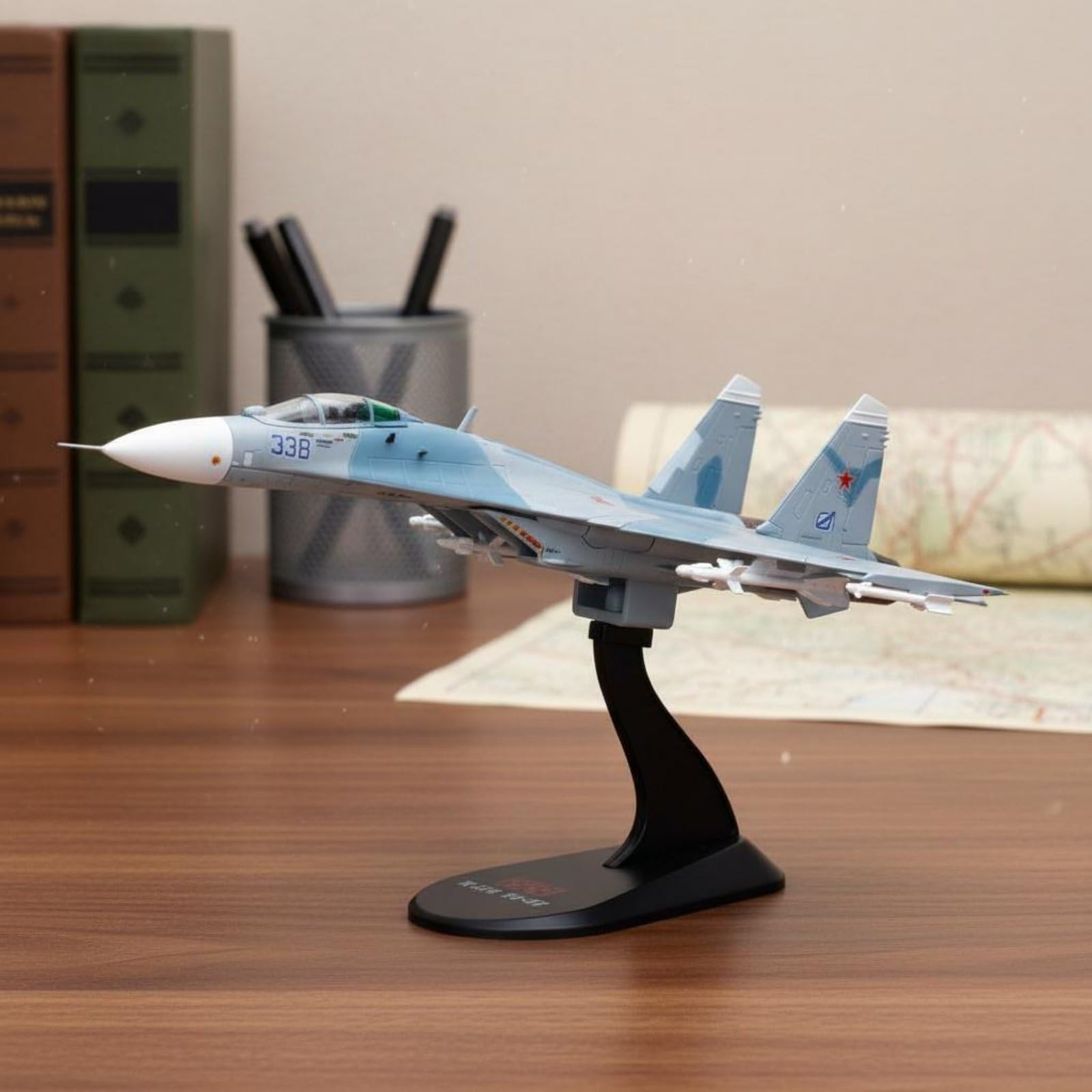 F Fityle Réplica de de Aleación Mig-27 Modelo a Escala Avión en Miniatura Maqueta de Avión Militar Avión de Exhibición Pieza Destacada para Series Temáticas