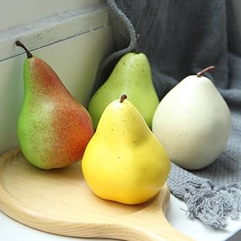 Amazon.com: LOGOFUN 5pcs Fake Pears Artificial Green Pears Faux