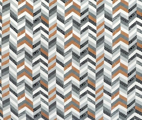 Image of NEW LEAF Premium Cotton Elastic Fitted Bedsheets with 2 King Size Pillow Covers | Double Bed with All Around Elastic 180 TC Supersoft | Size - 72 King Sizex78+10 inches | Rust Grey Geometric