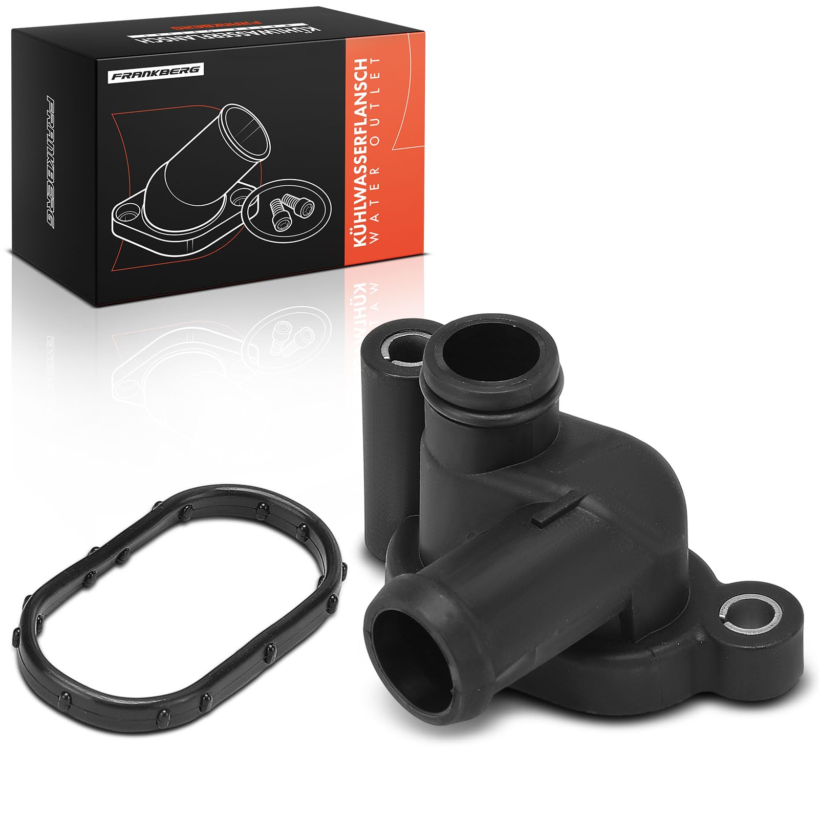 Frankberg Bride de liquide de refroidissement Diesel Compatible avec A6 Avant 4G5 4GD A4 8K2 B8 Q5 8RB T.o.u.a.r.e.g 7P5 7P6 Remplacer# 059121506H | 059121506H; Compatible avec: A4 Allroad 8KH, A5 Sportback 8TA, Q7 4LB, A5 Cabriolet 8F7, A4 Avant 8K5, A4