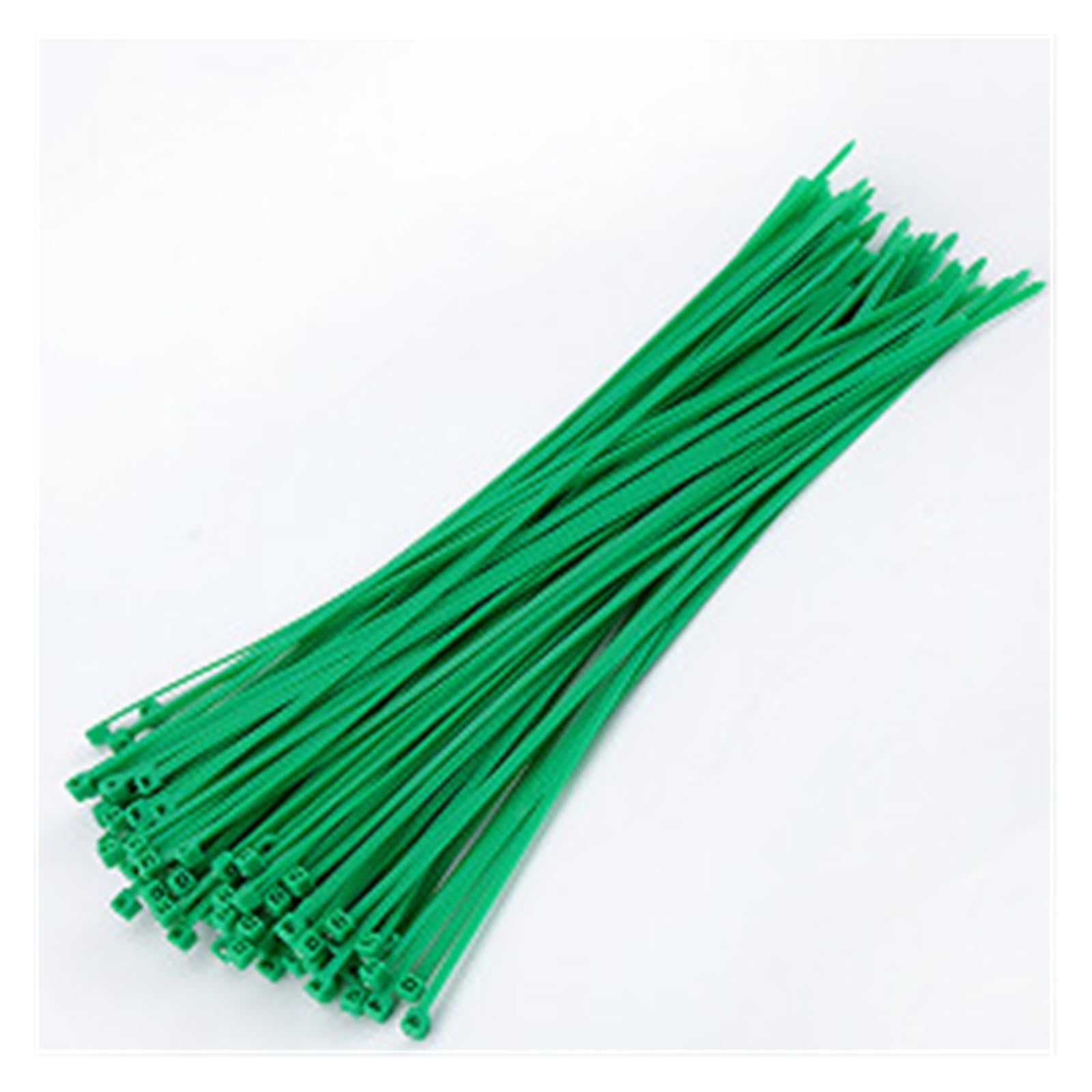 Opaski zaciskowe nylonowe, opaski kablowe, 100 sztuk samoblokujących nylonowych opasek zaciskowych, plastikowe paski zaciskowe, organizer do mocowania kabli DIY(Green,3x200mm)
