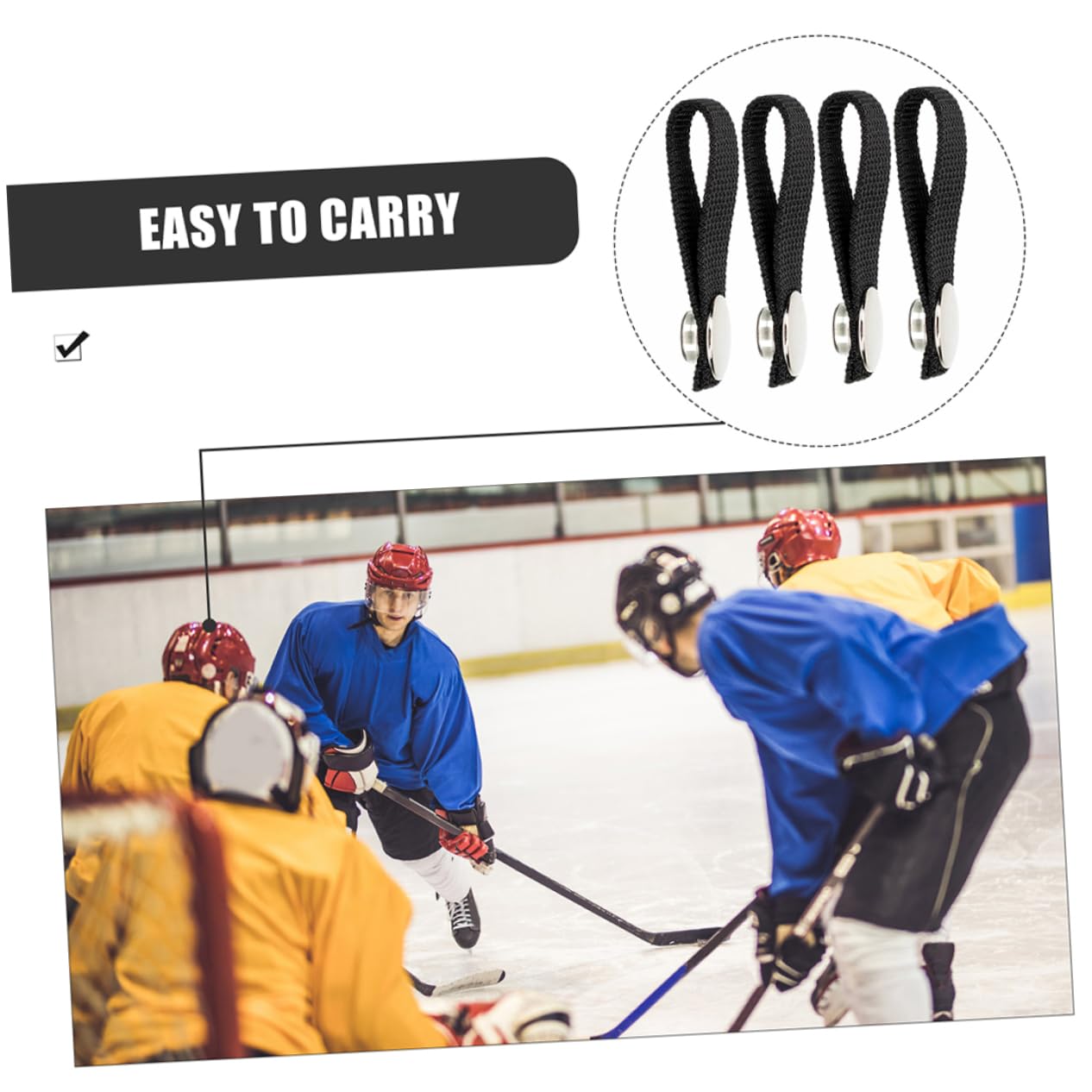 Gatuida 15pares Correa De Barbilla Desmontable para Casco De Hockey Repuesto De Alta Durabilidad Instalación Fácil Accesorio Esencial para Jugadores De Hockey