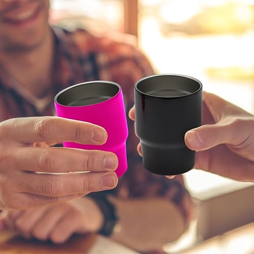 Miniatura 5 de Lindos vasos de chupito con popote de 2 onzas, vaso pequeño con tapa y pajilla, vasos aislados Kawaii para café expreso, bebidas espirituosas y