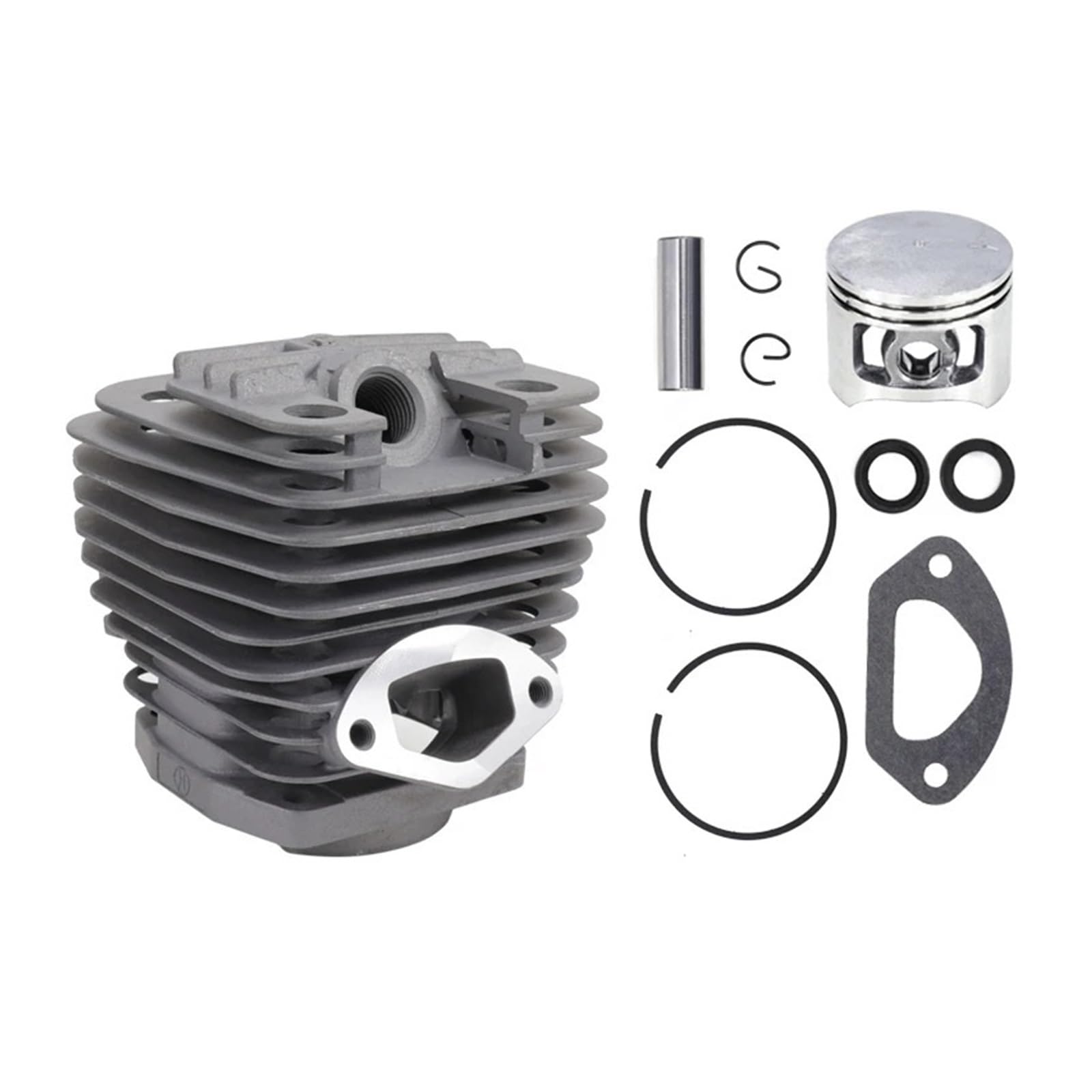 CVAADV Compatible with 58CC Dual Channel Cylinder and Piston for Chain Saw Brush Cutter Accessories Garden Tool Parts