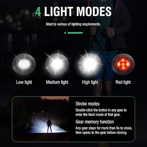 Miniatura 8 de Bolsa de cinturón LED para correr iluminación de 4 niveles para montar al aire libre