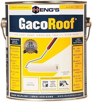 HENGS INDUSTRIES 1 Gallon White Silicone Roof Coating GR1600-1