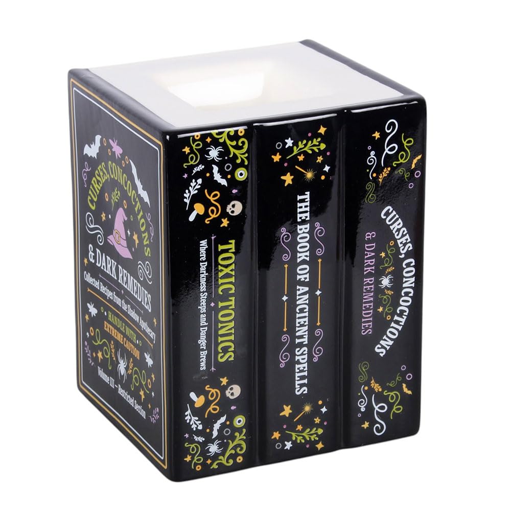 Gothic Homeware Witch's Apothecary Book Shaped Oil Burner