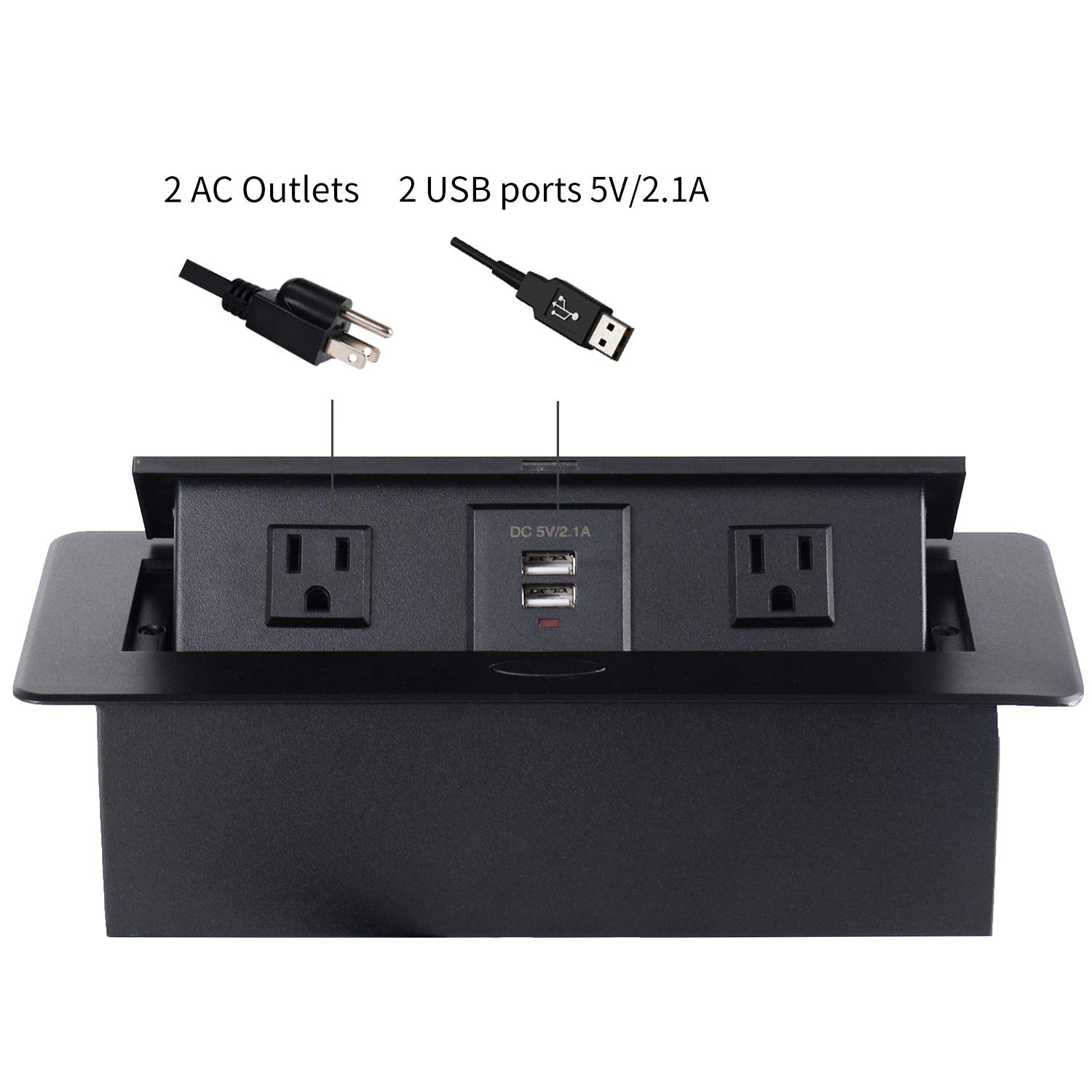 Zeshan Desk Power Outlet Pop up Socket conference table power hub
