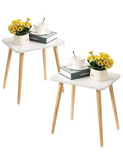 FORAOFUR Small Side Table, Set of 2 Modern Mini Coffee