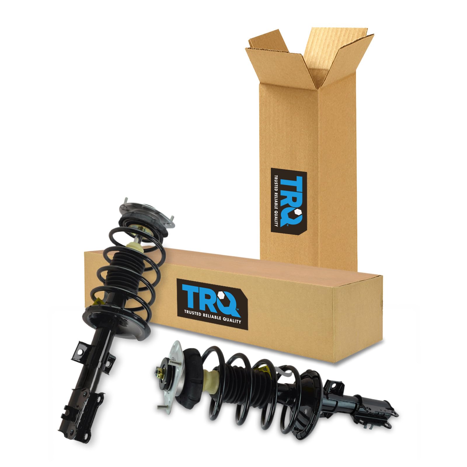 TRQ Front Driver and Passenger Side Strut and Spring Assembly Set Loaded