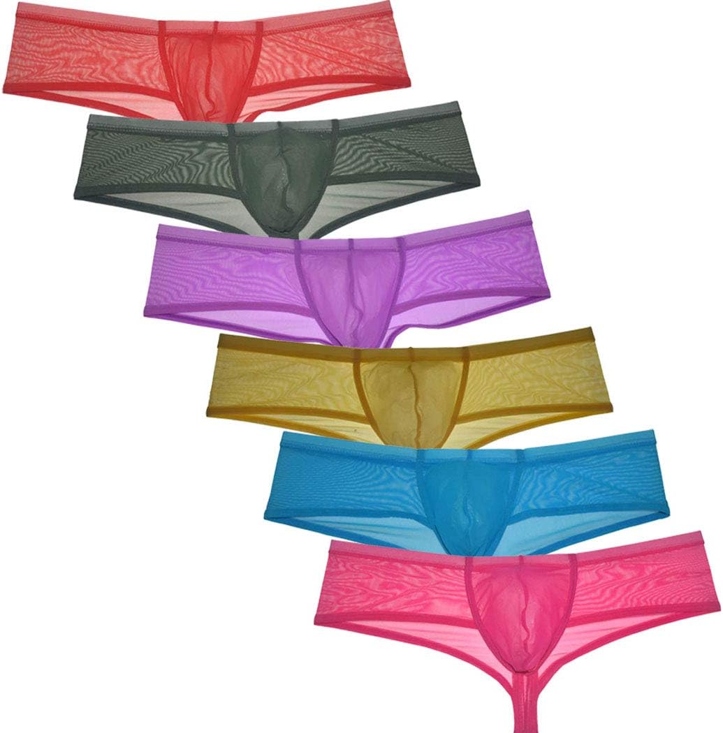 Men's Bulge Enhancing Boxer Thong Cheeky Underwear Brazilain Bikini Boxers Briefs
