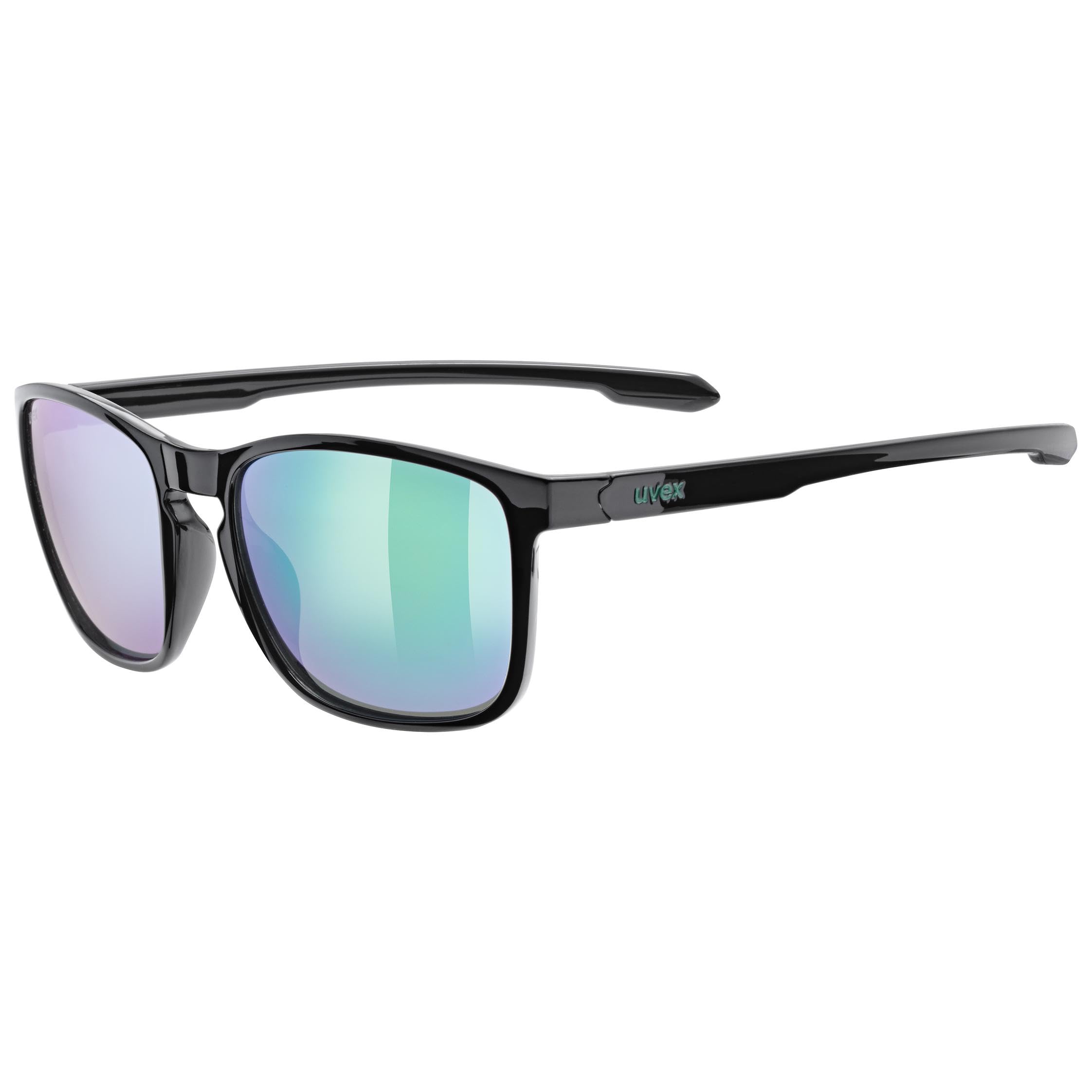 uvex LGL 52 - sun glasses for adults - strong UV protection - contrast enhancing - black - one size