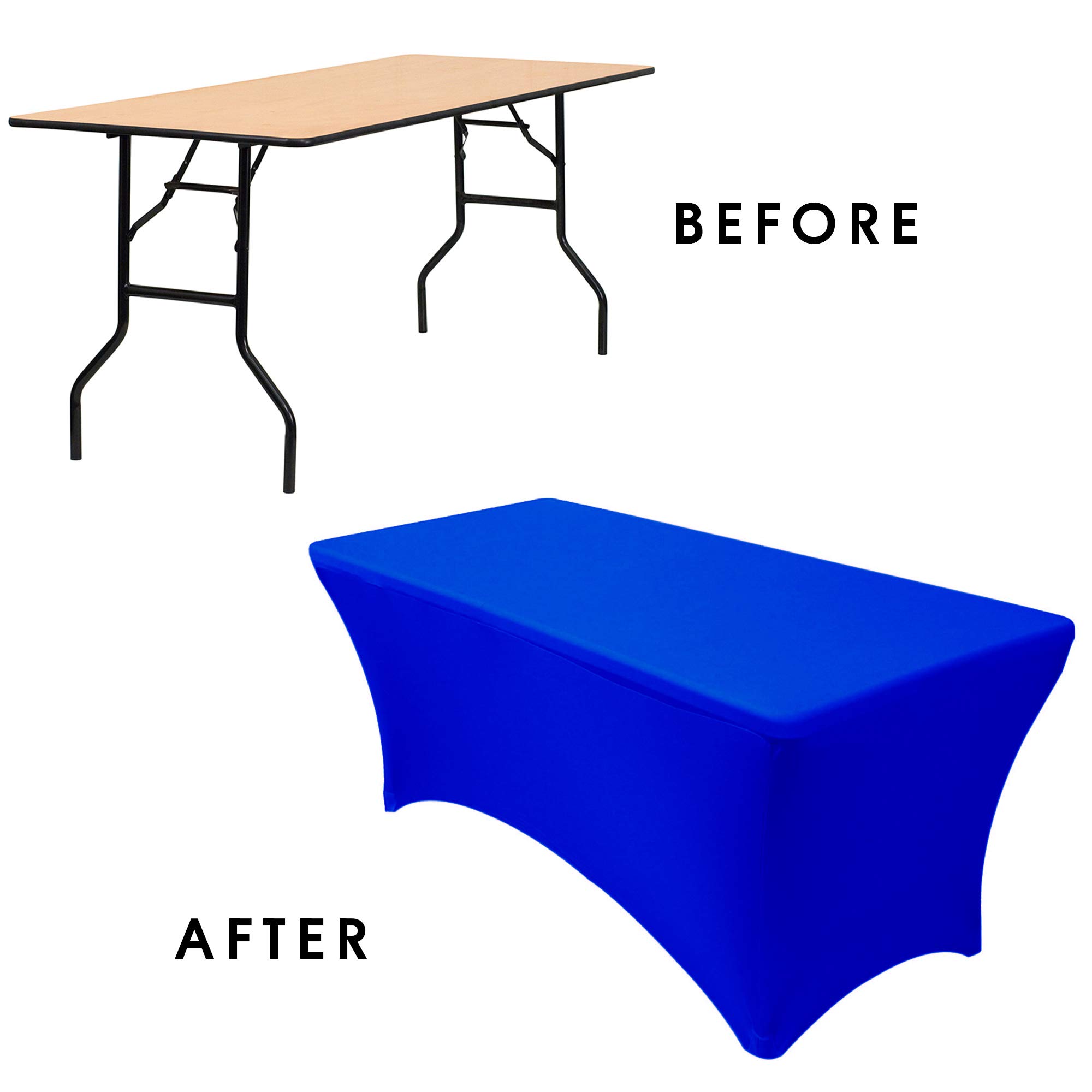 Your Chair Covers Rechteckige Tischdecke – 2 Stück, 152x320 Cm, Königsblau, Aus Nahtlosem Polyester Für Hochzeiten & Events