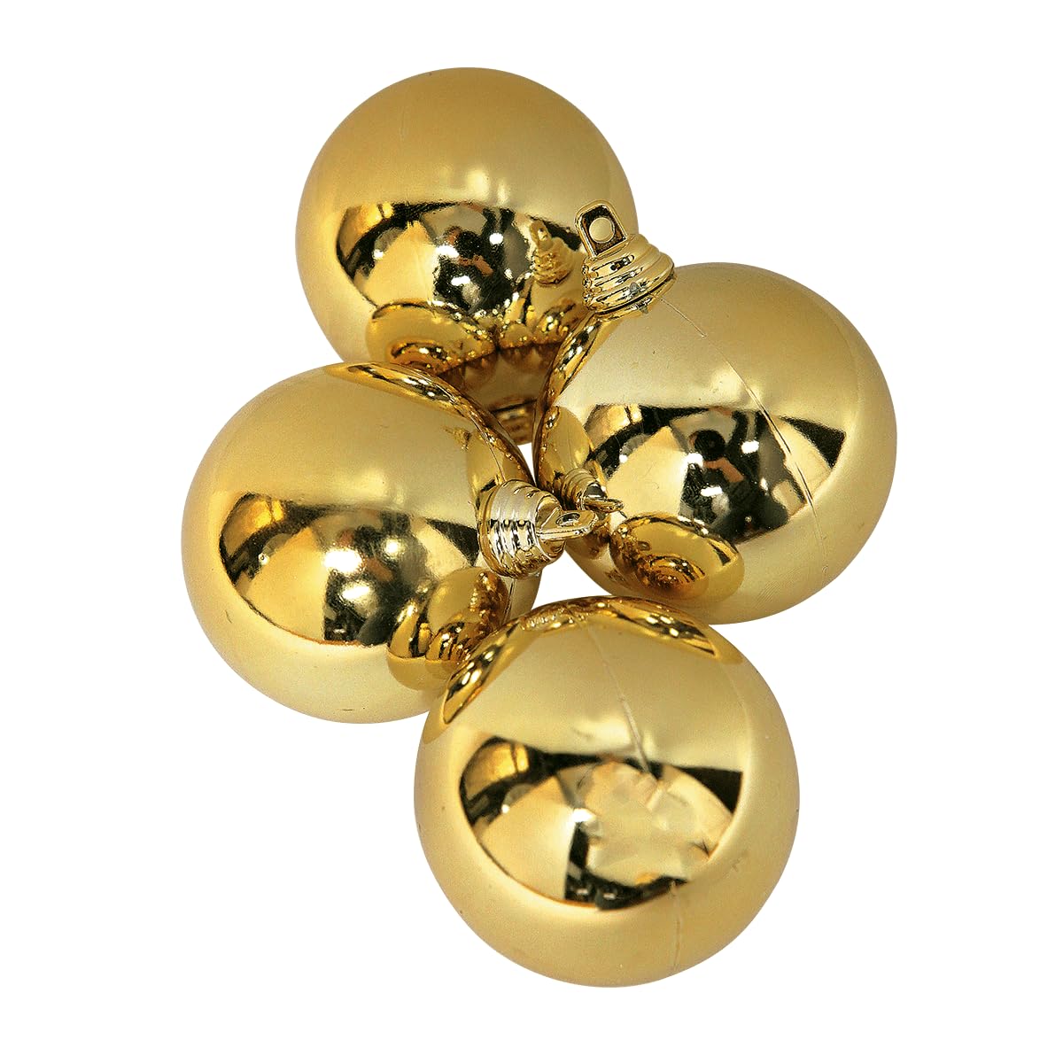 Deco Woerner Weihnachtskugeln Dunkelgold 10cm - 6 Stück Bruchsicher & Schwer Entflammbar