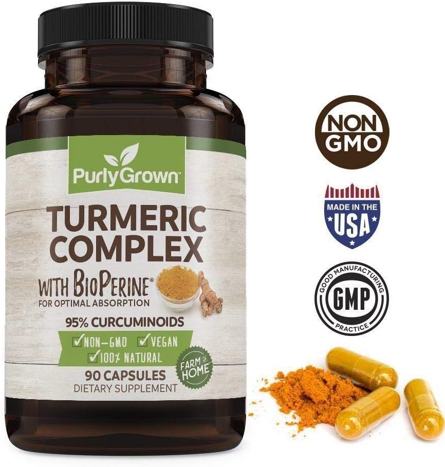 Turm Me Up: Turmeric Curcumin, BioPerine & Black Pepper Blend: Daily Anti Inflammatory Supplement for Health & Joint Benefits - Turmeric Root Extract and Organic Powder