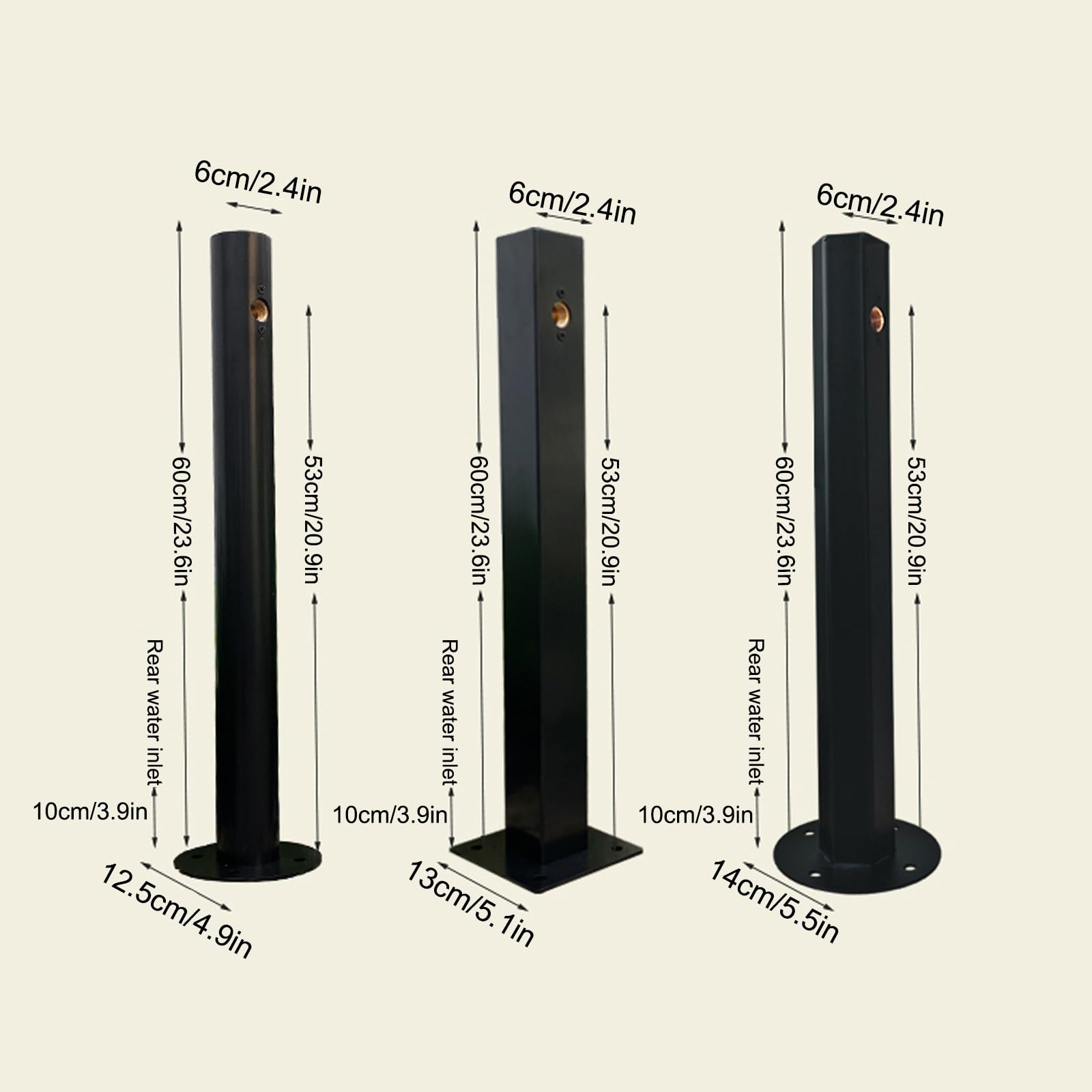 Colonne d'arrosage en Acier Inoxydable 304 - Robinet extérieur Robuste, idéal pour Les Jardins et Les terrasses, en résine résistante aux intempéries, Design élégant sur Pied.