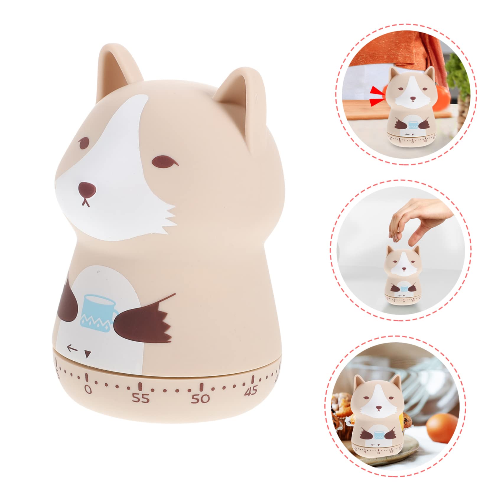 Temporizador Mecánico de Cocina Forma de Animal, 2 Piezas Abs